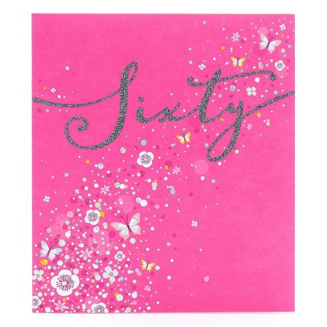 Hot Pink & Silver Sixty 60th Birthday Card £2.15